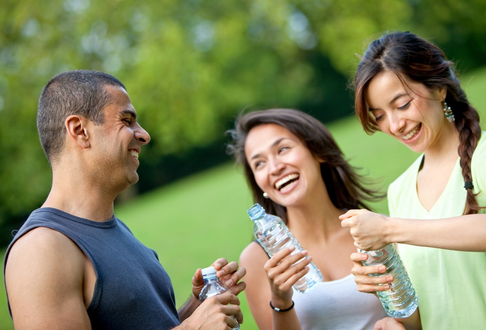 employee exercise outdoors