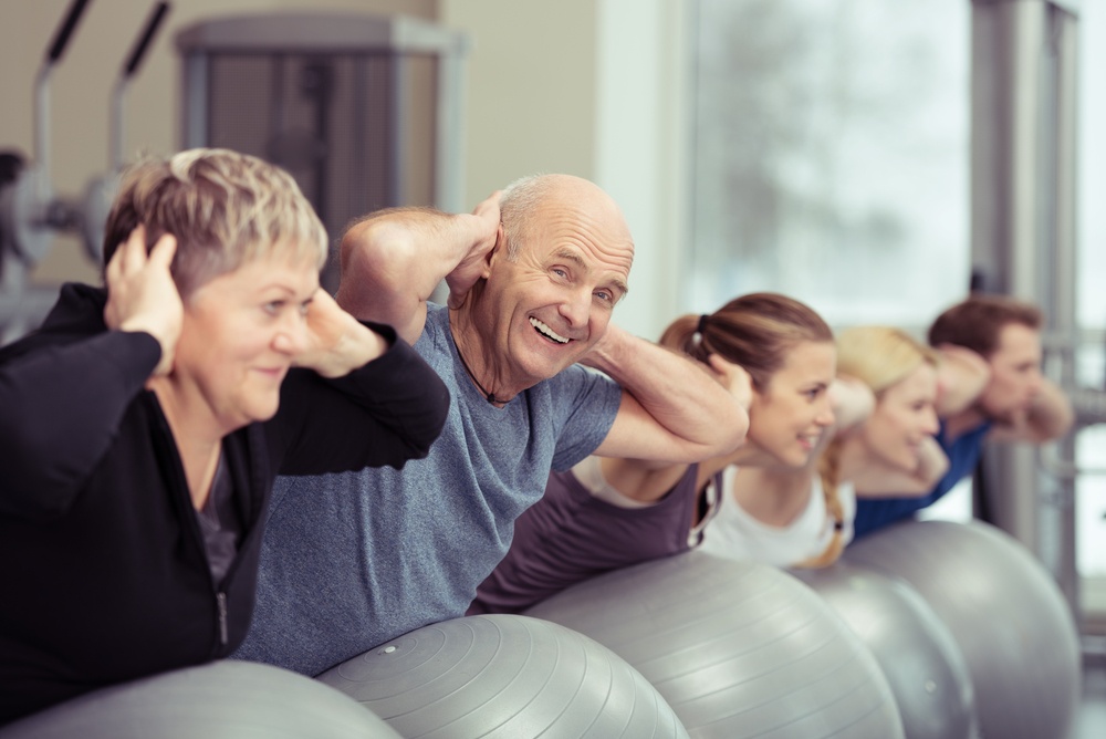 Elderly couple exercise to improve memory