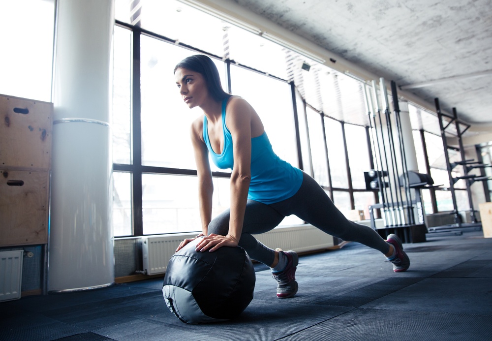 Young woman exercising in thailand healthy